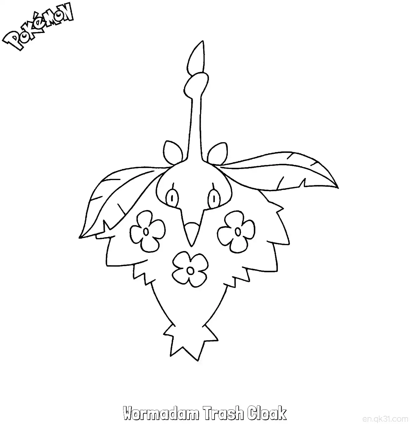 Wormadam Trash Cloak Coloring Page - Free Printable Pokemon Coloring Sheets – Free Printable Coloring Page for Kids and Adults